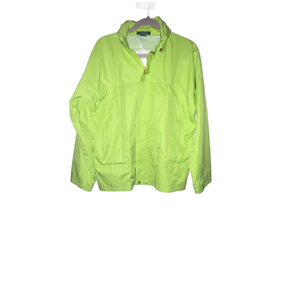 Lauren Ralph Lauren Lime Green rain Jacket size L
